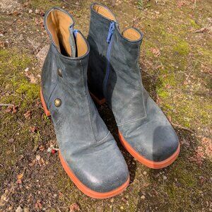 John Fluevog Penney Blue Ankle Boots